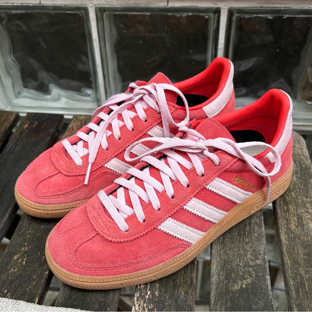 adidas Handball Spezial Bright Red + Clear Pink - Excellent Condition